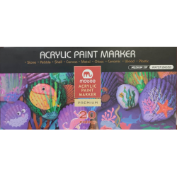 Marcadores Para Diseño Punta Flexible Pintura Arilica 20 Colores