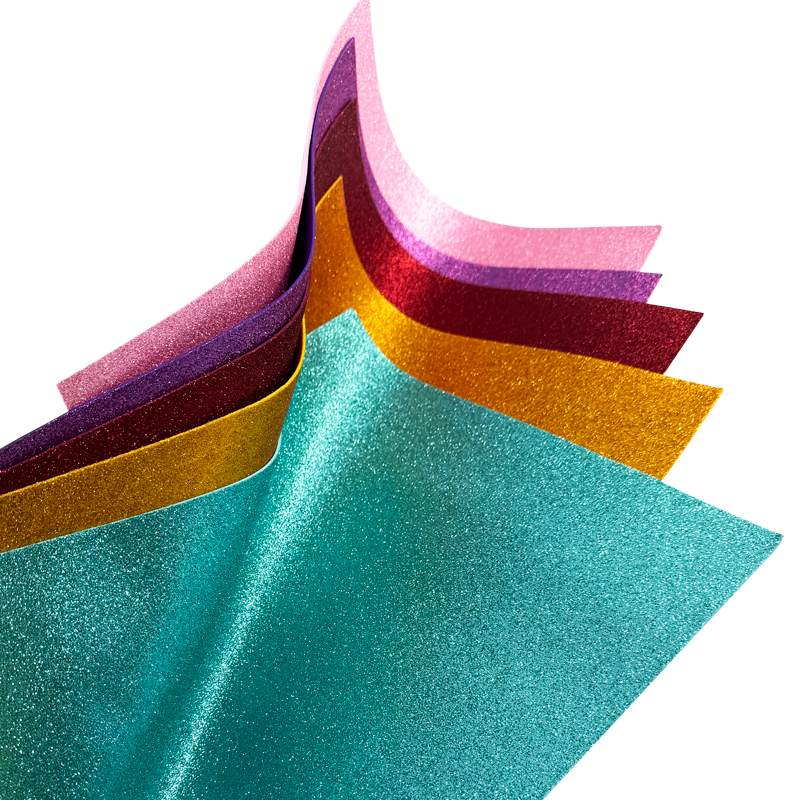 FOAMY (EVA) ESTAMPADO ESCARCHADO `OK` GLITTER COLOR PQ.10PZ.20X30CM