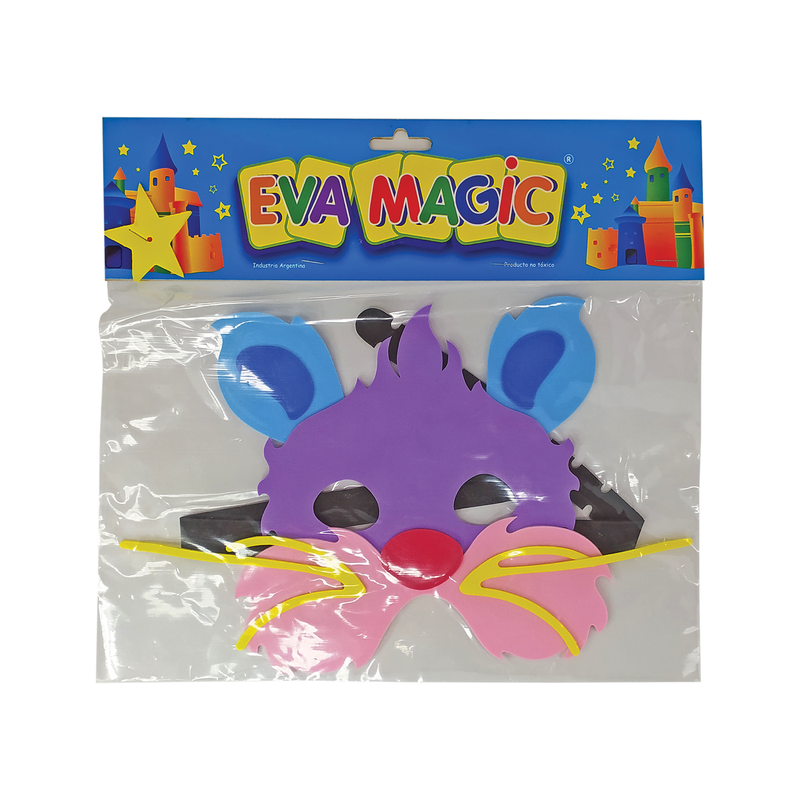 FOAMY COTILLON `EM` FIG.BL.1pz.2x350x350mm.MASCARA GATO