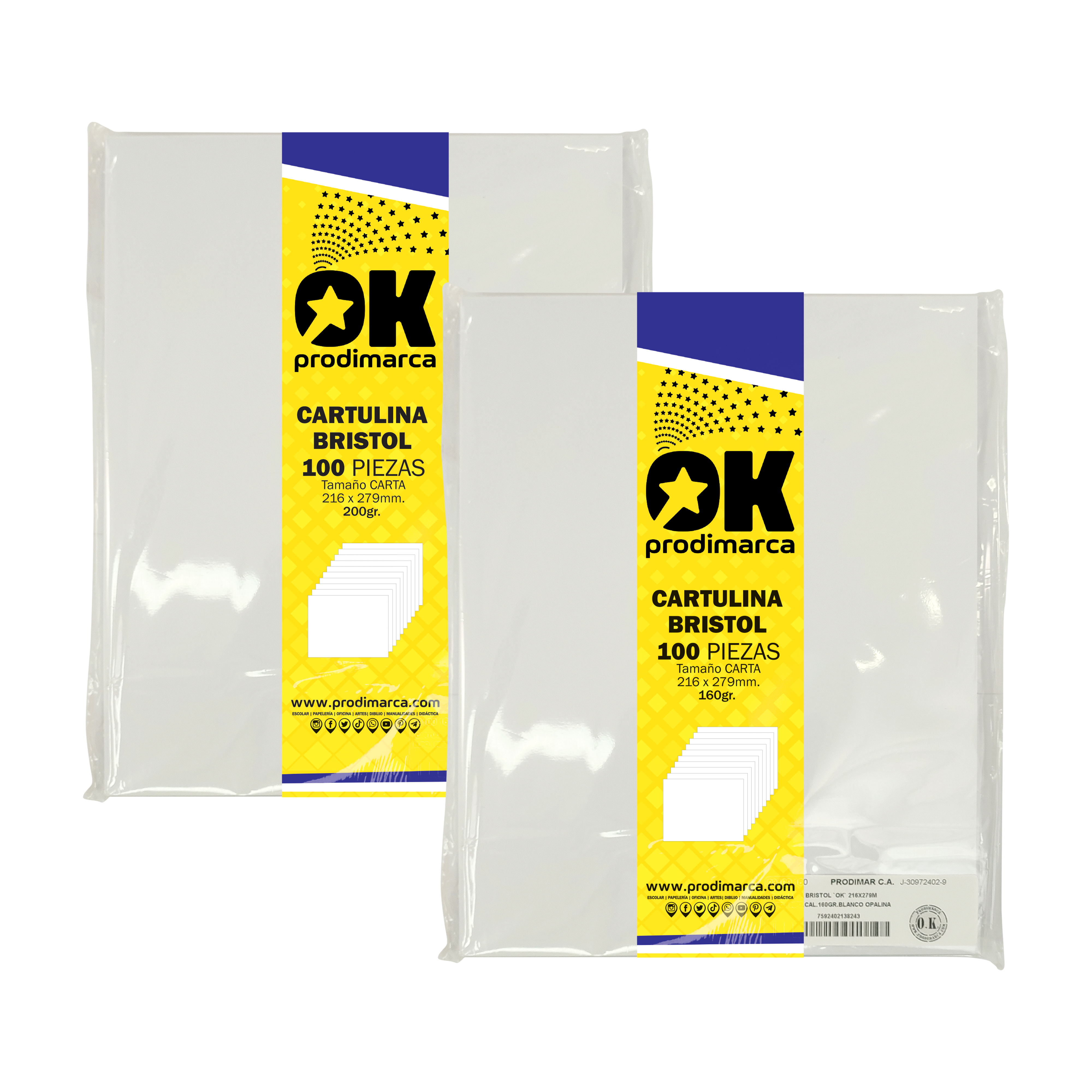 Cartulina Bristol Satinada 22x28  cm