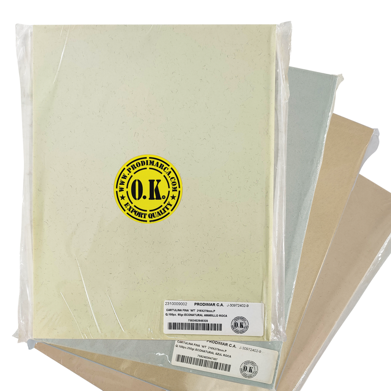 Cartulina Fina Econatural 22x28 cm