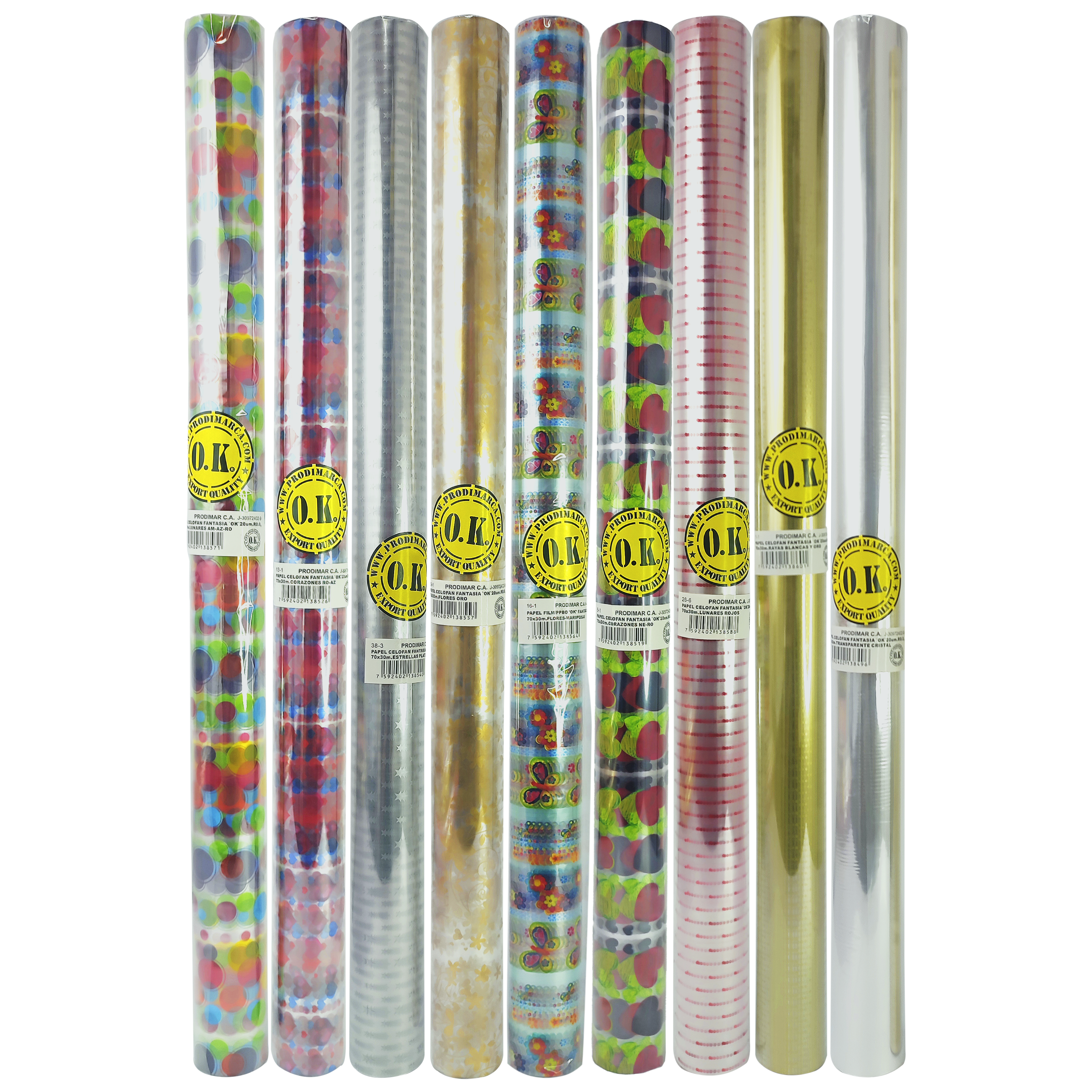 Papel Celofán en Rollos 0,70x30 m