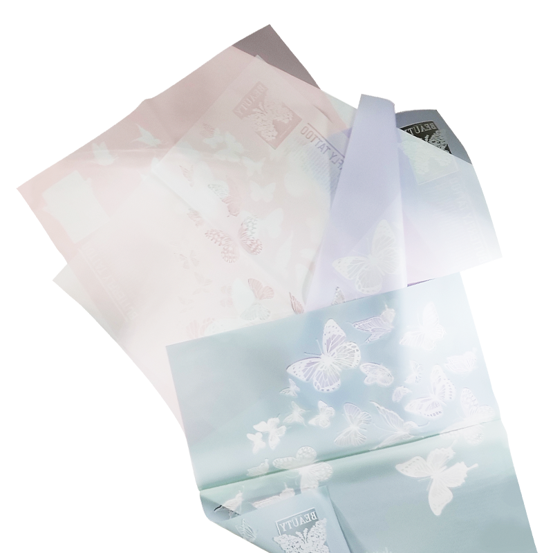 Papel Coreano Translúcido Mariposas 57x57 cm