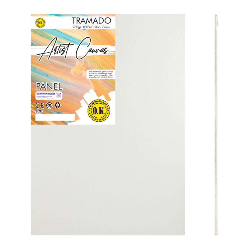 LIENZO SOBRE CARTON `SA` TRAMADO 3mm.PQ.1pz.TRIPLEx210gr.25x36cm.(10x14