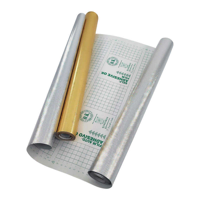 PAPEL FILM CONTACTO (PVC) OK RO.0,45X3,0M.AUTOADHESIVO GOFRADO