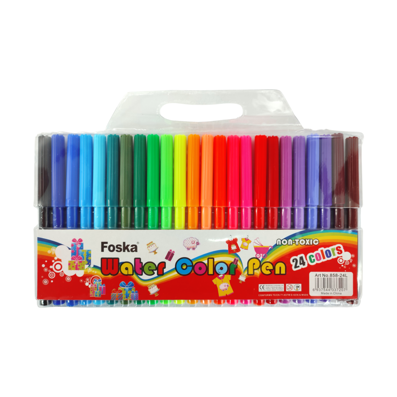 MARCADOR ESCOLAR `FK` PUNTA FINA BASE AGUA ST.24pz. COL.SURT.