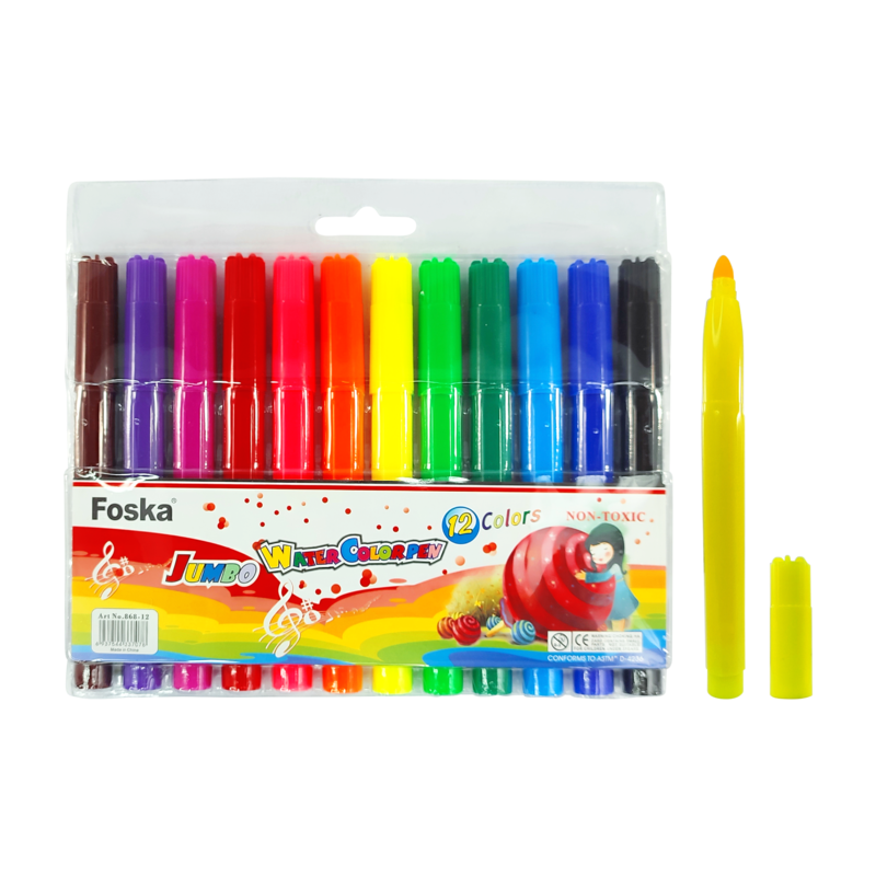 MARCADOR P/DISENO `FK` ACUARELABLES ROTULADORES JUMBO ST.12 COL.SURT.