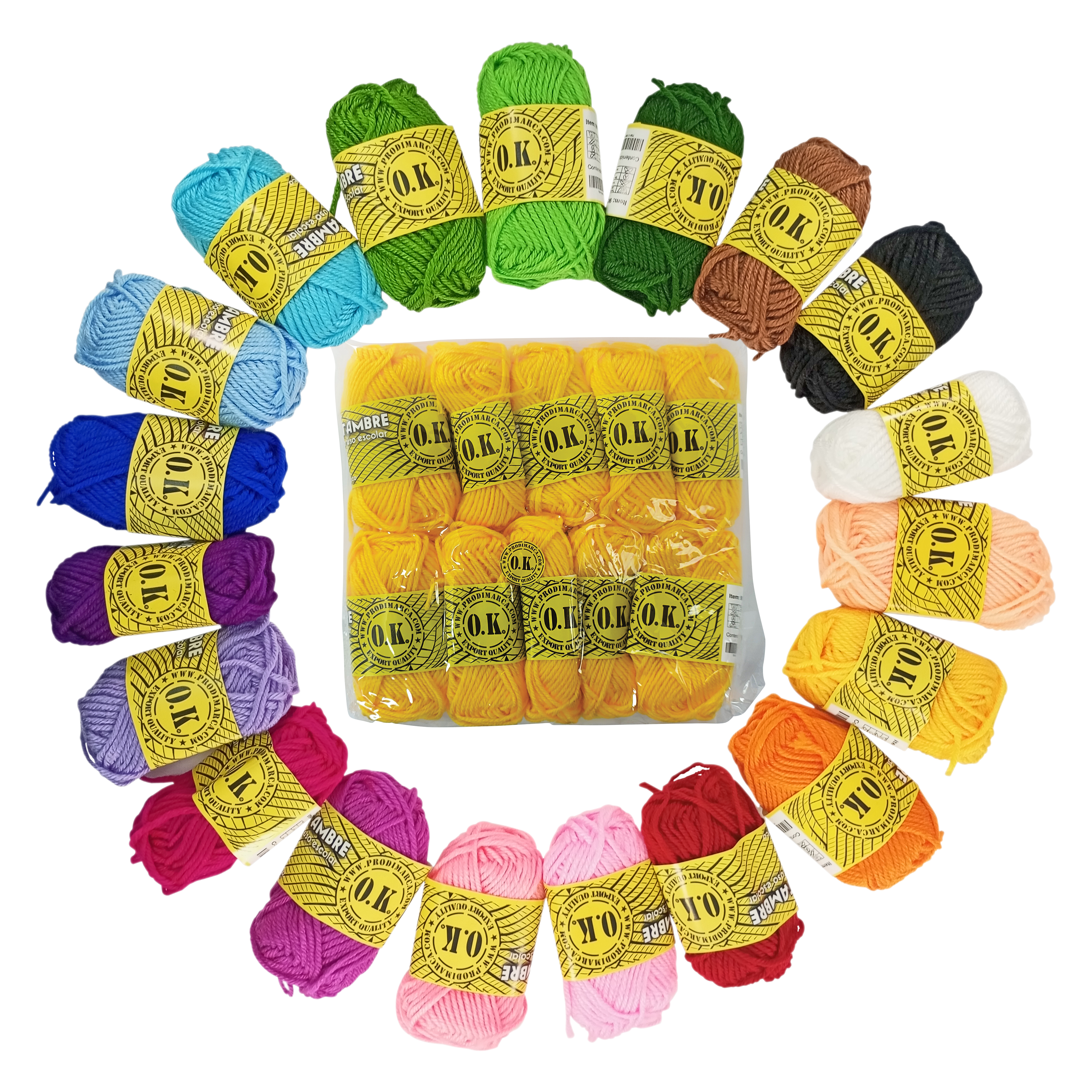ESTAMBRE ESCOLAR LANA ACRILICA (PMMA) `OK` PQ.10PZ.X12GR.C/U