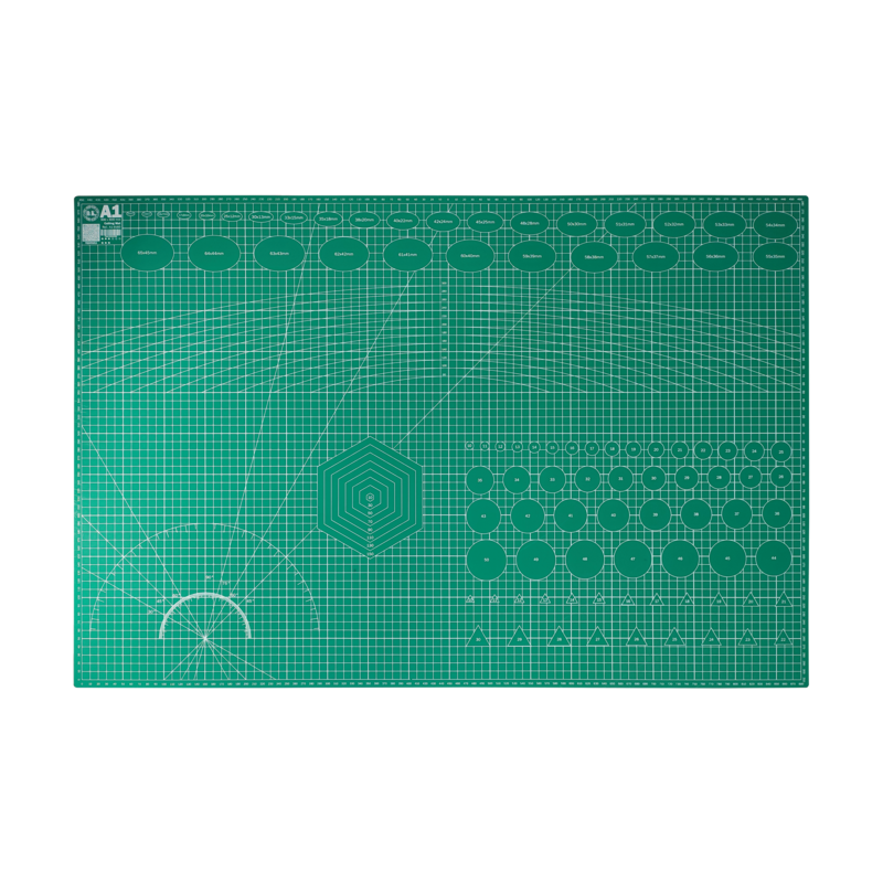 BASE DE CORTE/CUTTING MAT (PVC) OK 900x600x3,0mm.PQ.1pz.DOBLE CARA/RETICULADA VERDE
