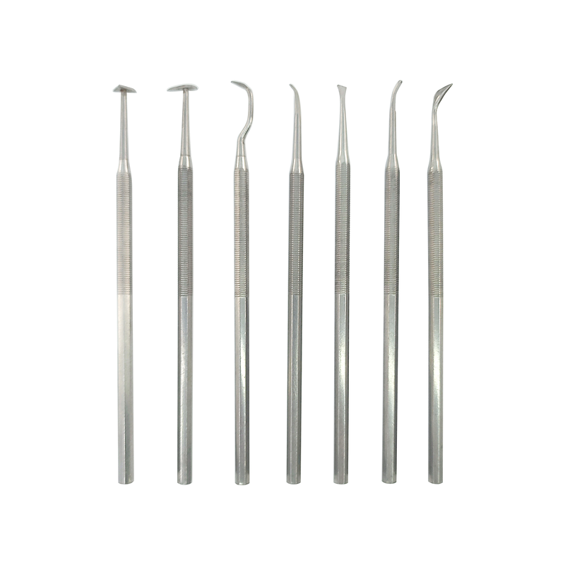 DEVASTADORES P/CERAMISTA `OK` ACERO INOX.ST.7pz.T/TORNO 15cm.