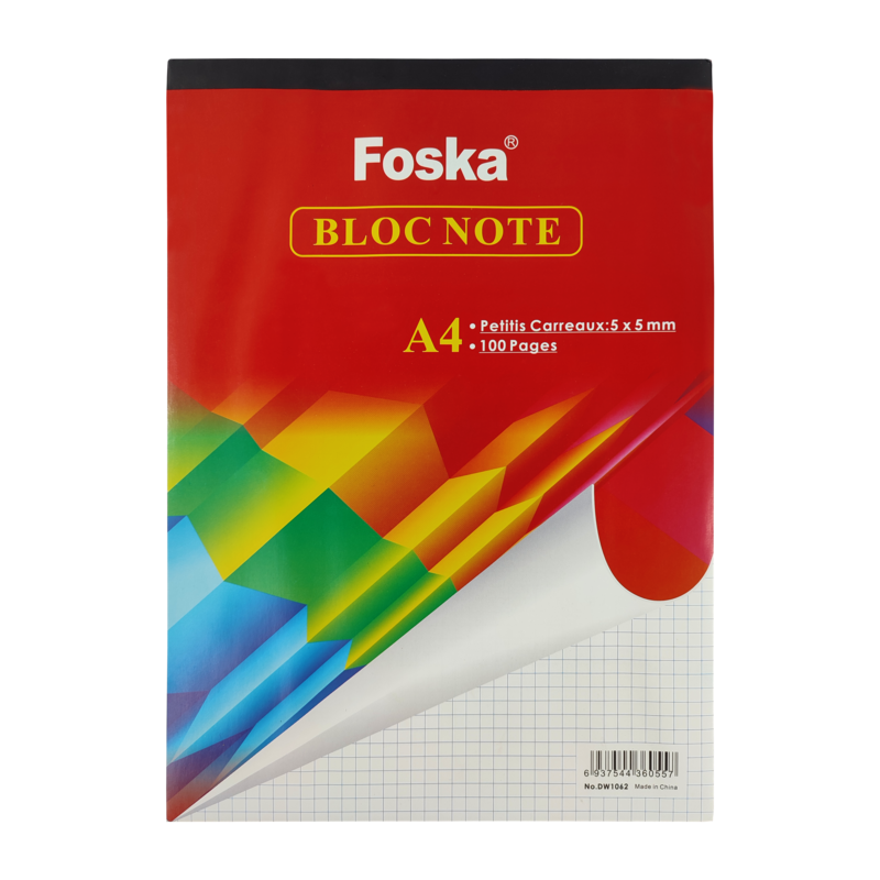 BLOCK OFICINA FK A4 CUADRICULADO AMBAS CARAS 210x297mm.70gr.PQ.10pz.x100hj.C/U.