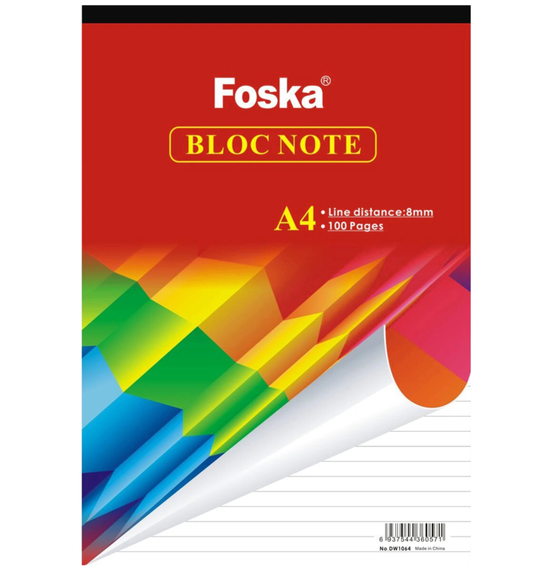 BLOCK OFICINA FK A4 RAYADO AMBAS CARAS 210x297mm.70gr.PQ.10pz.x50hj.C/U.