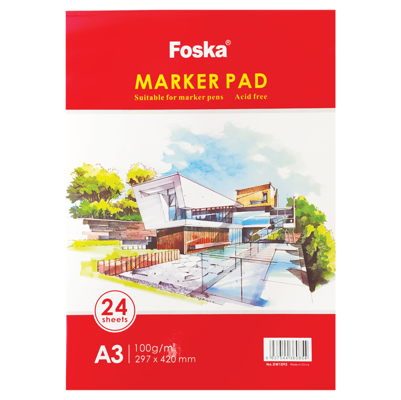 BLOCK ARTISTA MARCADORES `FK` 100GR.24HJ.30X42CM.PQ.1PZ.MARKERS LIBRE DE ACIDO