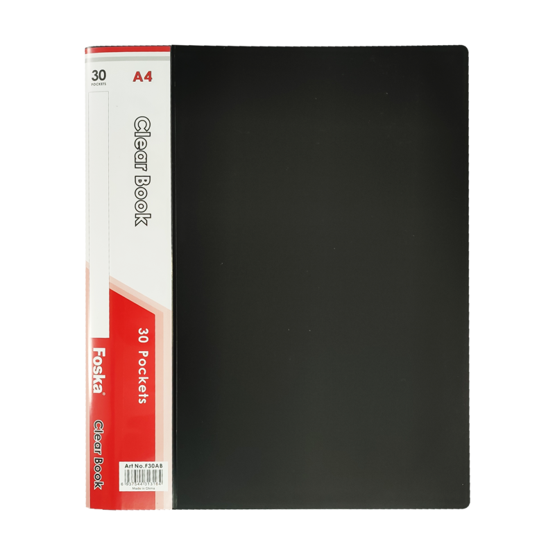 CARPETA CATALOGO PLASTICO (PE) `FK` CA/OF/A4 31X22CM.CAPACIDAD 30 FUNDAS/TAPA DURA