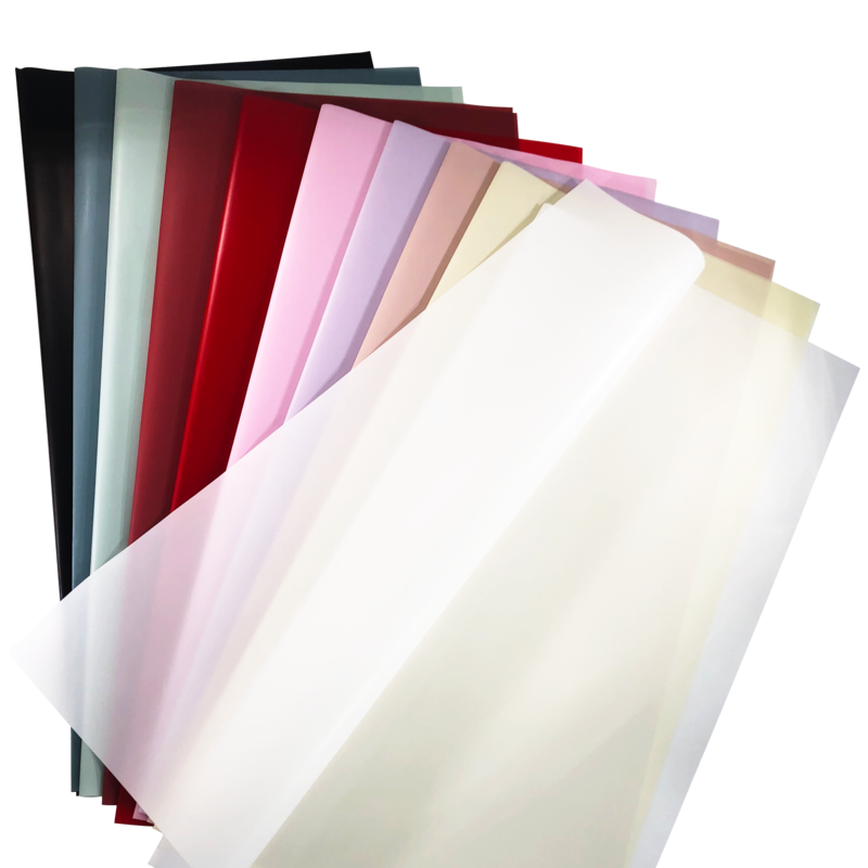 PAPEL FILM COREANO (PPO) OK HANSU TRANSLUCIDO CROMATICO PQ.20PZ.57X57CM