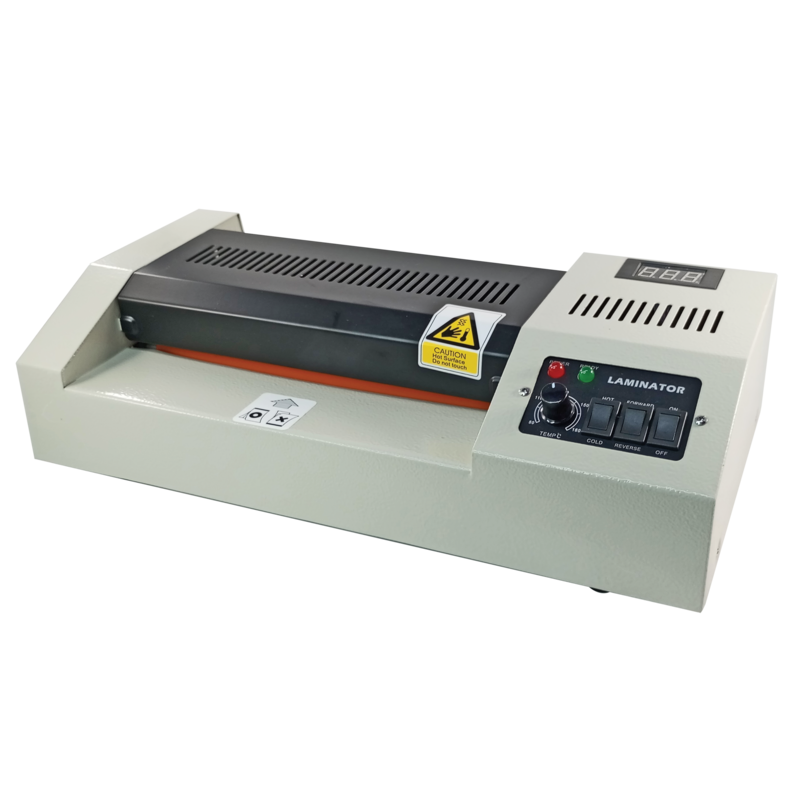 MAQUINA LAMINADORA FK TAMAÑO CA/OF/A4 110volts.CJ.1pz.RODILLOS DE ACERO SERVICIO PESADO