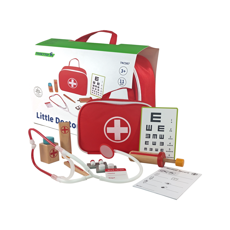 JUEGO DIDACTICO KC EQUIPO DE MEDICINA P/3 AÑOS O MAS KT.11PZ.MADERA DE ENEBRO