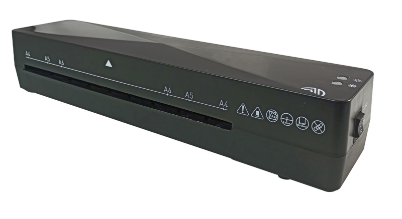 MAQUINA LAMINADORA FK TAMAÑO CA/OF/A4 110volts.CJ.1pz.RODILLOS SINTETICOS SERVIC.LIVIANO