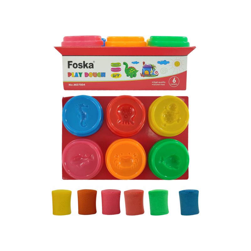 MASA SINTETICA P/MODELAR `FK` PLASTIGOMA-FOAMY PQ.24pz.x10gr.C/U.COLORES PASTEL SURT.