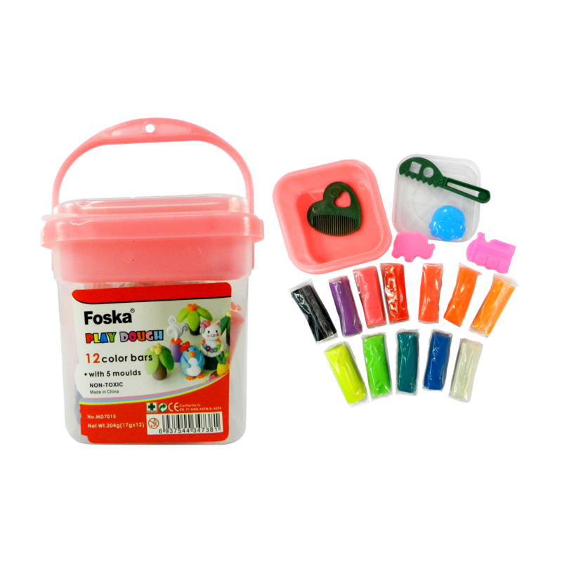 PLASTILINA PLAY-DOUGH `FK` SUPERROLLER/NO TOXICA ET.12pz.x17gr.C/U.C/12 COLORES VIVOS