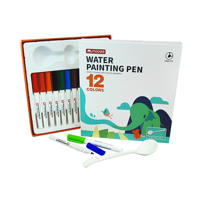 MARCADOR INFANTIL MB PTA.GRUESA P/MAGIC-IMAGEN SOBRE AGUA ET.12pz.COL.SURT.+ ACC.