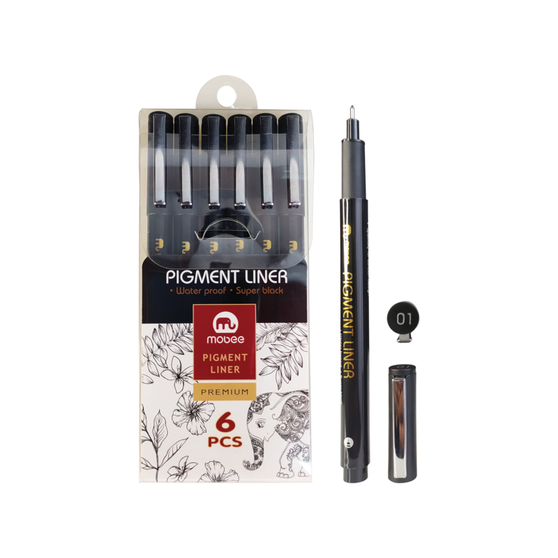 RAPIDOGRAFO INTEGRADO `MB` MICROFIBRA 0,03<2,00mm.ST.6pz.NEG.CALIBRES SURT.