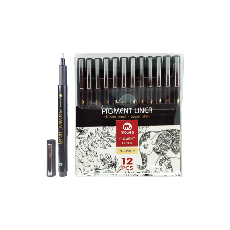 RAPIDOGRAFO INTEGRADO `MB` MICROFIBRA 0,03<2,00mm.ST.12pz.NEG.CALIBRES SURT.