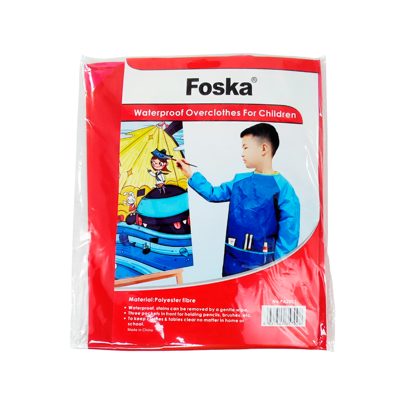 DELANTAL ESCOLAR 'FK' IMPERMEABLE (EP).1pz.TALLA S 3-8 AÑOS POLYESTER