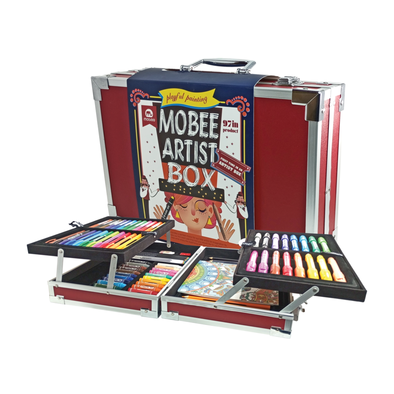 SET D/DISEÑO MB ESTUCHE ST.97PZ.CREYONES SURTIDOS/LAPICES/MARCADORES/PASTELES/BORRAS