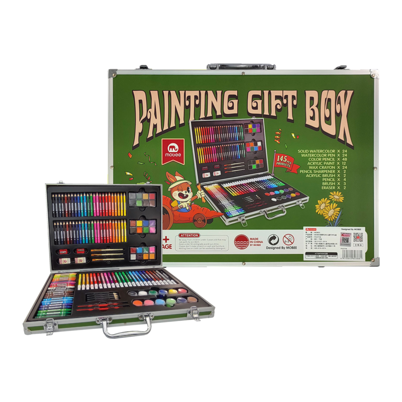 SET D/DISEÑO MB MALETIN ST.145PZ.CREYONES/LAPICES/MARCADORES/PASTELES/PINTURAS/ACC.