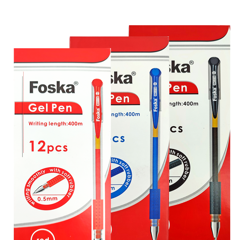 BOLIGRAFO DE OFICINA `FK` ROLLER-GEL 0,5MM. CJ.12PZ.C/TAPA-CLIP