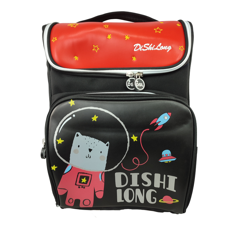 MORRAL ESCOLAR 'FK' ERGONOMICO/IMPERMEABLE/REFLECTIVO EP.1pz.44x31x13cm.NEGRO