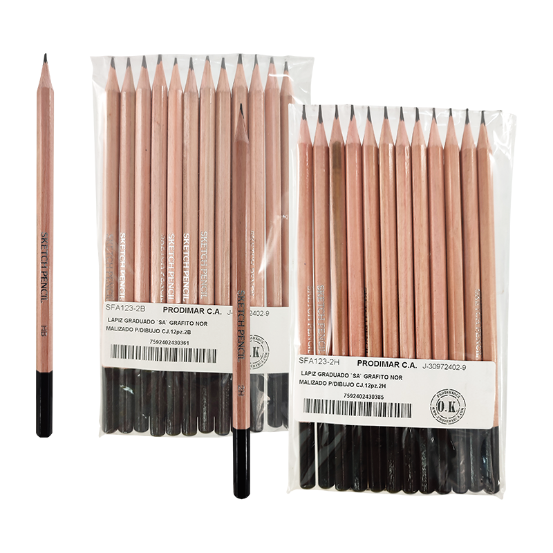 LAPIZ GRADUADO `SA` GRAFITO NORMALIZADO P/DIBUJO CJ.12PZ