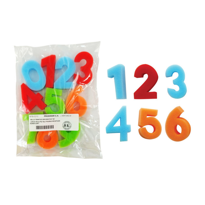 SELLO TEMATICO DECORATIVO SA LARGO 90mm.PQ.10pz.FIGURAS INFANTILES NUMER.SURT.