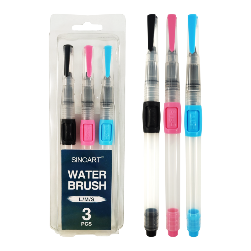 MARCADOR P/DISENO `SA` BASE AGUA T/BROCHA SINTET.RECARGABLE VARIAS MEDIDAS ST.3PZ.SURT.