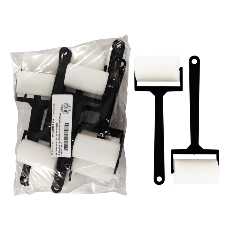 RODILLO SINTETICO `SA` DIAMETRO 60MM.PQ.12PZ.GOMAESPUMA BLANCA/MANGO CORTO