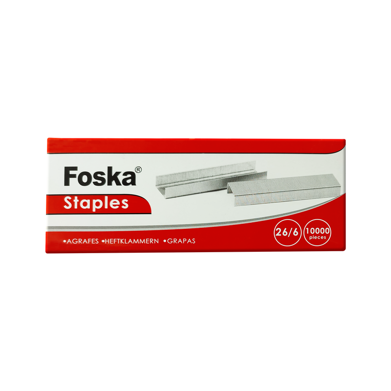 GRAPA ACERO `FK` STÁNDAR N.26/6 PQ.10cj.x1000pz.C/U.