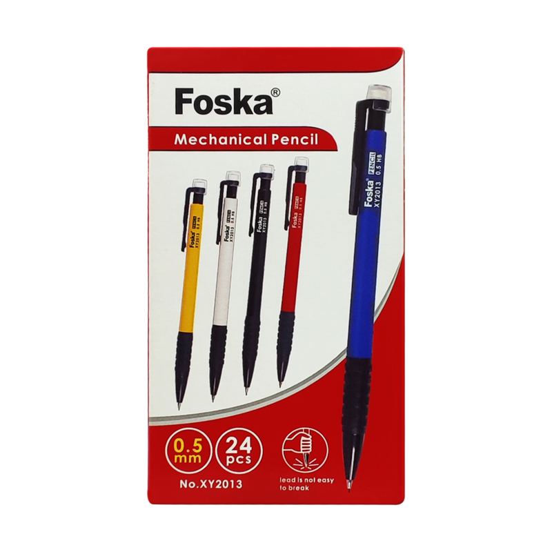 PORTAMINAS `FK` 0,5mm.CJ.24pz.PLASTICO PUNTA PLASTICA RETRACTIL COL.SURT.