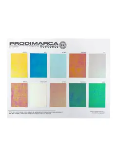 MUESTRARIO PRODIMARCA CARTULINA "IRIDISCENTE" LASER REFLEX PERLADA