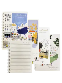 NOTE-BOOK NOTAS PERSONAL C/ESPIRAL/TAPA PLASTIFLEX PQ.4PZ. A5 21X15CM.60HJ.X70GR.CALLES Y PARQUES
