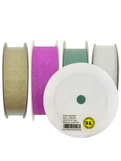 CINTA REGALO (PET) METALIZADA `OK` #5 CARRETE 1PZ.25MMX23M.(1")