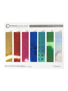 MUESTRARIO PRODIMARCA CARTULINA "DOBLE FAZ" REVERSO SULFATO FV HOLOGRAFICA COLOR