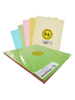 PAPEL BOND COPYCOLOR `OK` CARTA CAL.20/75GR.SB.100HJ.216X279MM.PASTEL