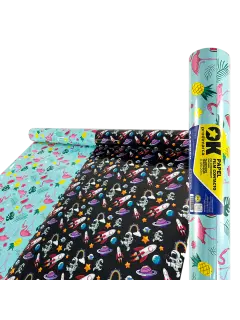 PAPEL FILM CONTACTO (PVC) "OK" RO.0,45X20,0M.AUTOADHESIVO FANTASIA FDO.VARIADO