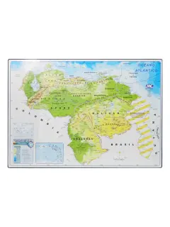 CARPETA-PAD P/ESCRITORIO `MC` PQ.1PZ.51X35CM.VENEZUELA FISICO/POLITICO