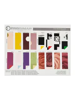 MUESTRARIO PRODIMARCA PAPEL FILM "COREANO" OUYA BITONO-OPACO-LUNA/MAYO/NEWS/ROSA