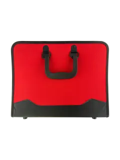 PORTAFOLIO `OK` ARTISTICO DELUXE 36X28X4CM.PQ.1PZ.C/CIERRE+ASA SITETIC ROJO