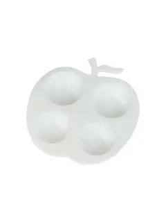 PALETA ARTISTICA HUEVERA `SA` PLASTICA FORMATO MANZANA CJ.1pz.4 CAVIDADES 12x12cm.