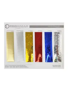 MUESTRARIO PRODIMARCA PAPEL FILM "CONTACTO" GOFRADO/HOLOGRÁFICO
