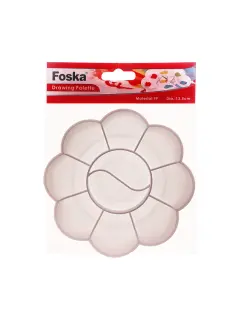 PALETA ARTISTICA HUEVERA `FK` PLASTICA FORMATO REDONDA BL.1pz.10 CAVIDADES DIAM.18cm.